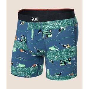 Saxx Xtra Soft Comfort 6” Boxer Briefs Underwear Buzzcut Lawnmower Denim Small